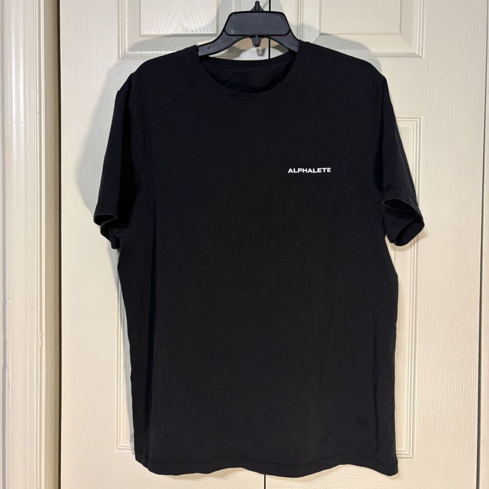 Alphalete Men's Black Short Sleeve Precision Tshirt Large - stains (not treated)